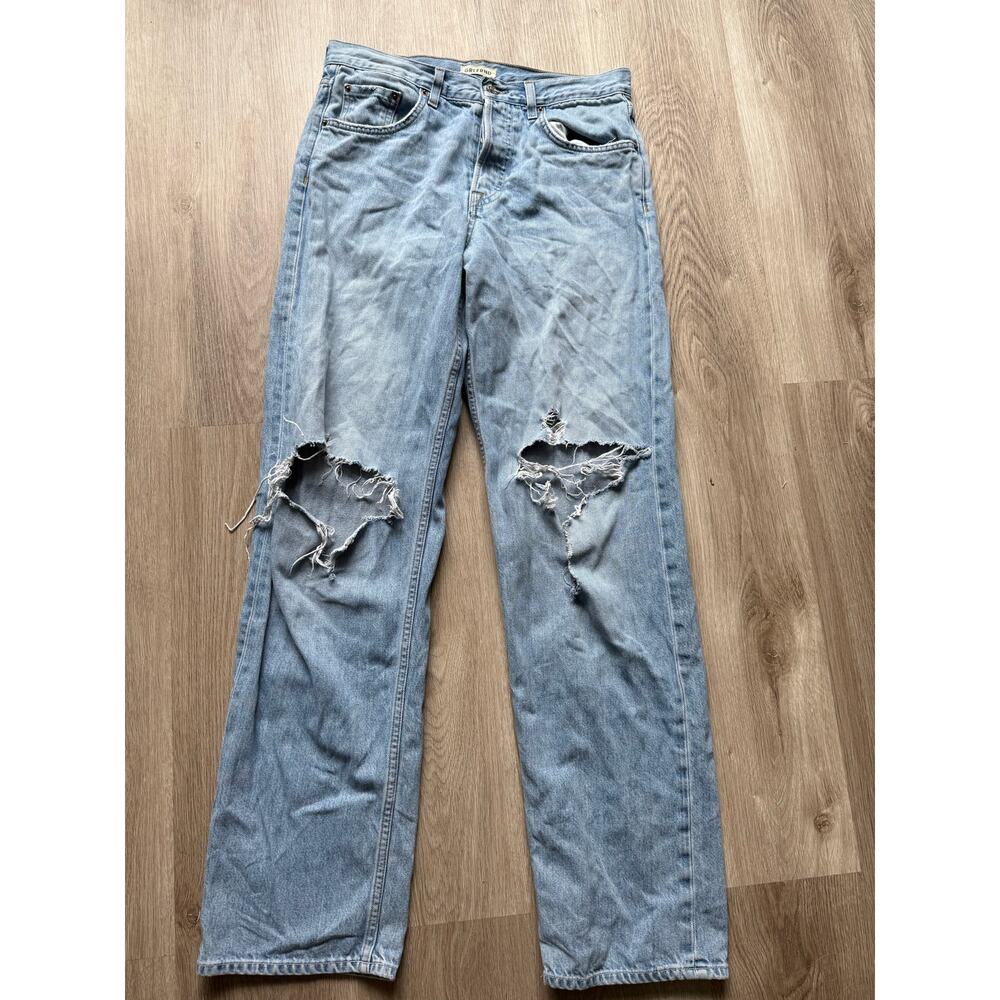 GRLFRND Bella Low Rise Boyfriend, women's size 26, distressed, 100% cotton